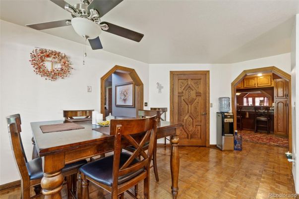 Dining room, Interior, Wood Texture Flooring
