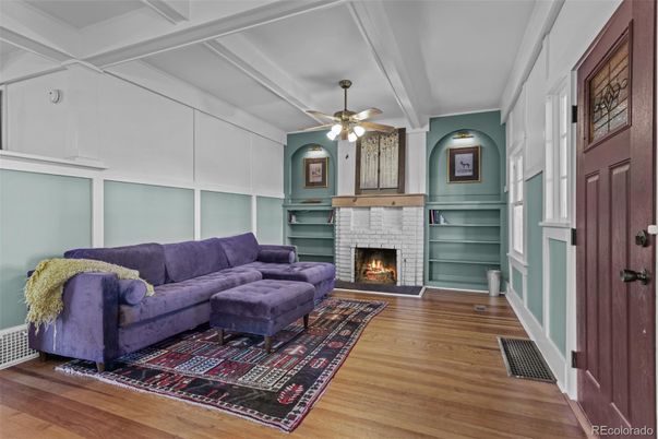 Fireplace, Interior, Wood Texture Flooring
