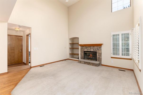 Empty room, Fireplace, Interior, Wood Texture Flooring