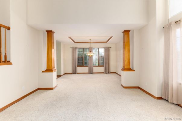 Chandelier, Empty room, Interior