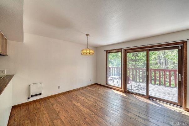 Empty room, Interior, Pendant Lights, Wood Texture Flooring