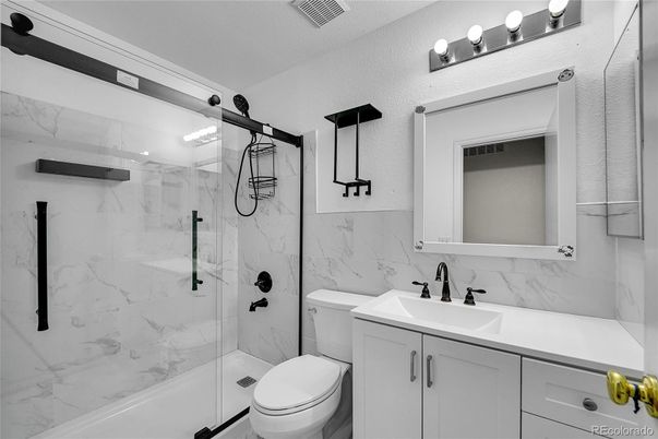 Bathroom, Glass Shower, Interior, Marble Walls