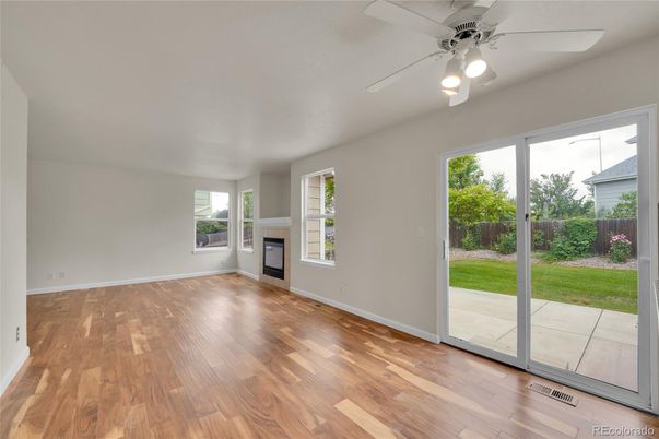 Empty room, Fireplace, Interior, Wood Texture Flooring