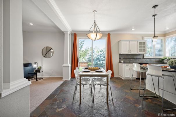 Dining room, Interior, Kitchen, Pendant Lights, Recessed Lighting