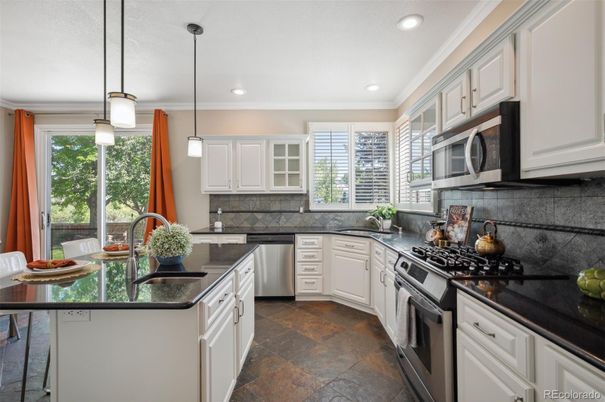 Interior, Kitchen, Pendant Lights, Recessed Lighting, Stainless Steel Appliances