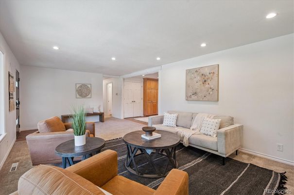 Interior, Living room, Recessed Lighting