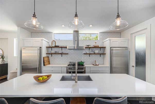 Interior, Kitchen, Pendant Lights, Recessed Lighting, Stainless Steel Appliances