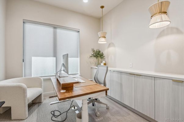 Home Office, Interior, Pendant Lights, Recessed Lighting