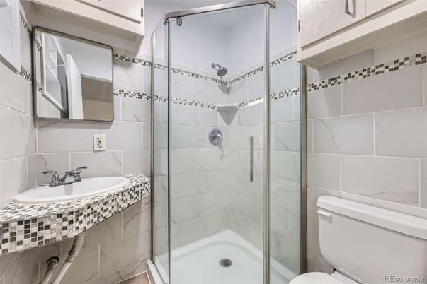 Bathroom, Glass Shower, Interior, Marble Walls