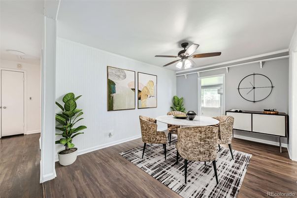 Dining room, Interior, Wood Texture Flooring