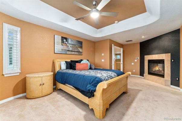 Bedroom, Fireplace, Interior, Recessed Lighting