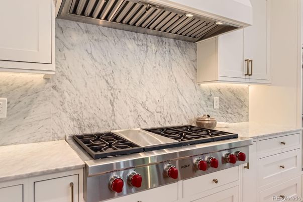 Interior, Kitchen, Marble Walls, Stainless Steel Appliances