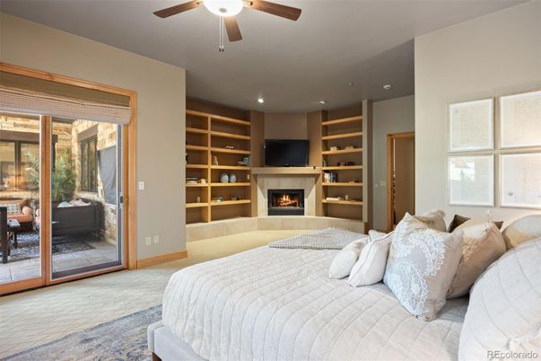 Bedroom, Fireplace, Interior, Recessed Lighting