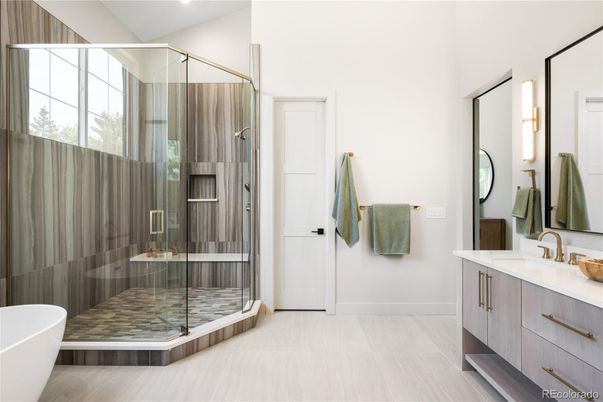 Bathroom, Free Standing Baths, Glass Shower, Interior