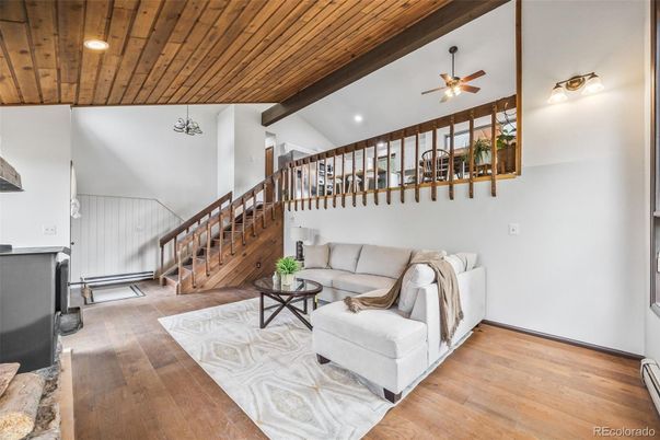 Interior, Living room, Recessed Lighting, Wooden Beams, Wooden Ceilings, Wood Texture Flooring