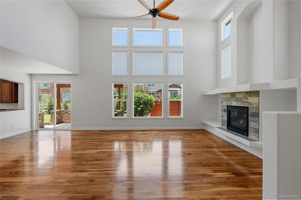 Empty room, Fireplace, Interior, Wood Texture Flooring