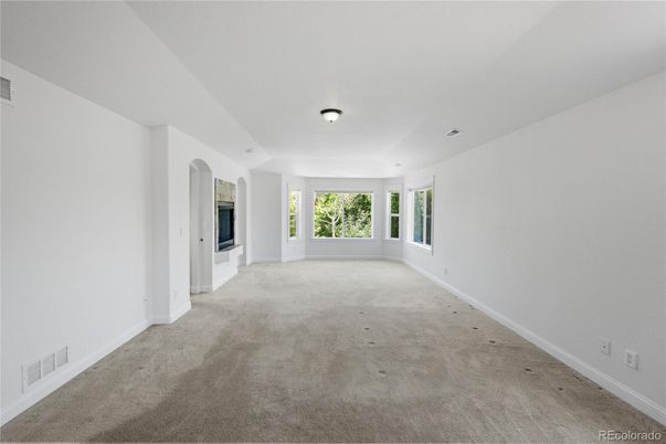 Empty room, Fireplace, Interior