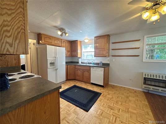 Interior, Kitchen, Wood Texture Flooring