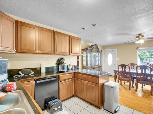 Dining room, Interior, Kitchen, Pendant Lights, Wood Texture Flooring