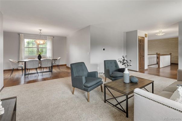 Dining room, Interior, Living room, Pendant Lights, Wood Texture Flooring
