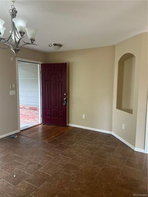 Chandelier, Empty room, Interior