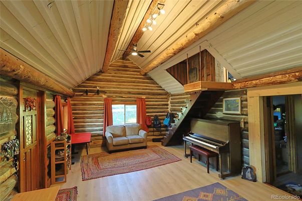 Interior, Living room, Piano, Wooden Beams, Wood Texture Flooring, Wooden Walls