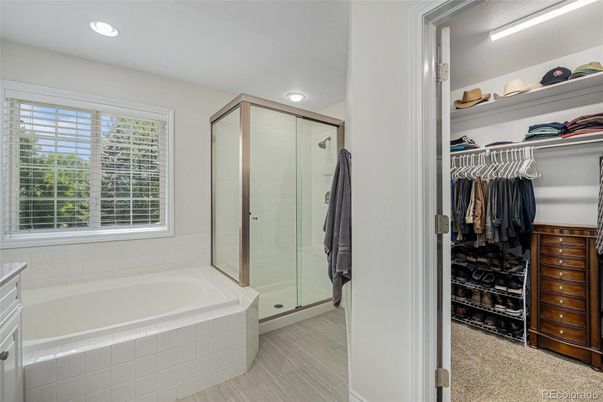 Bathroom, Glass Shower, Interior, Recessed Lighting, Walk-in Closets