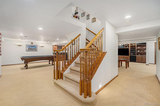 Billiard Table, Game Room, Interior, Recessed Lighting