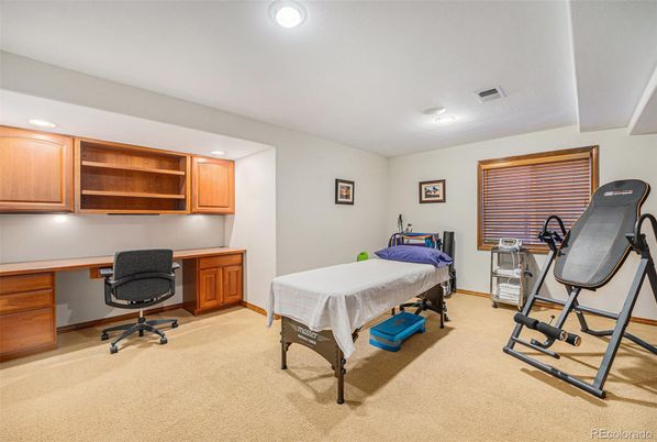 Bedroom, Fitness Equipment, Home Office, Interior, Recessed Lighting