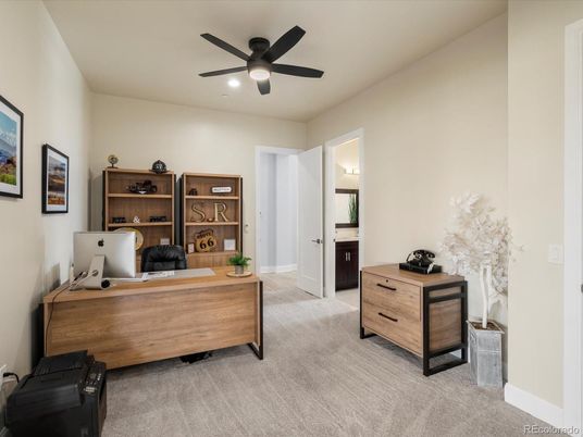 Home Office, Interior, Recessed Lighting