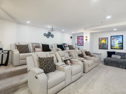 Home Theatre Room, Interior, Recessed Lighting, Theatre Room