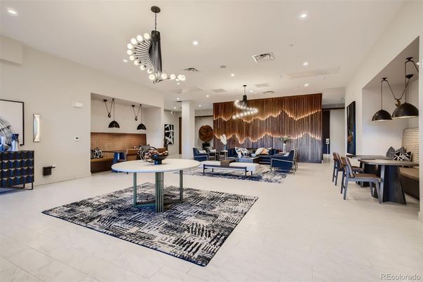 Dining room, Interior, Living room, Marble, Pendant Lights, Recessed Lighting