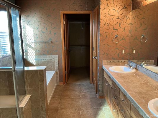Bathroom, Dual Sink Vanities, Glass Shower, Interior, Tile Countertops