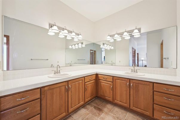 Bathroom, Dual Sink Vanities, Interior, Tile Countertops