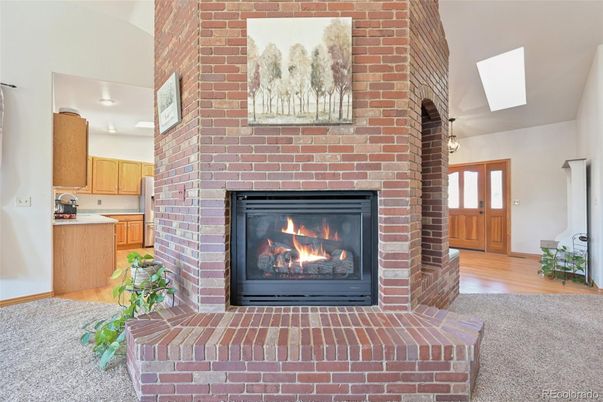 Fireplace, Interior, Stone Walls, Wood Texture Flooring