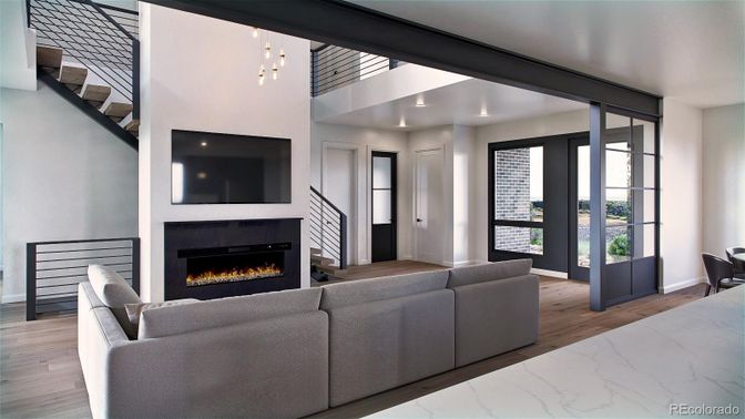Fireplace, Interior, Living room, Marble, Wood Texture Flooring