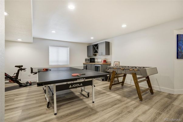 Fitness Equipment, Game Room, Interior, Recessed Lighting, Wood Texture Flooring