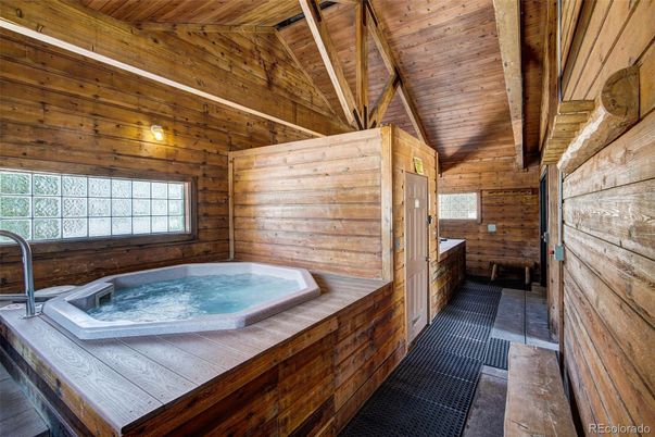Hot Tub, Interior, Pool, Wooden Beams, Wooden Ceilings, Wooden Walls