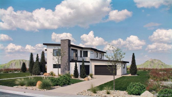 Attached, Exterior, Facade, Modern