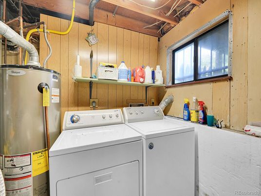 Interior, Washer, Wooden Walls
