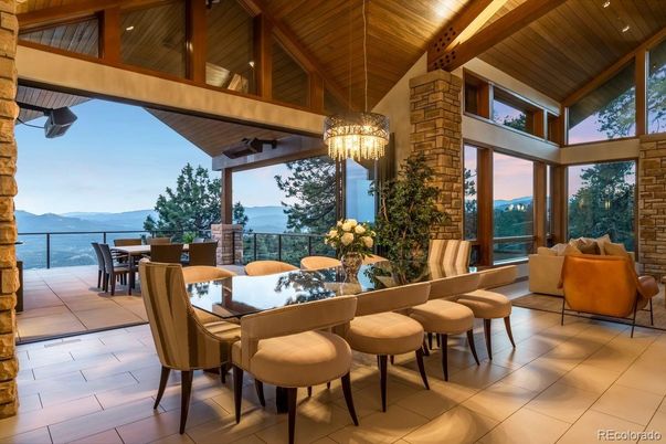 Chandelier, Dining room, Interior, Wooden Beams, Wooden Ceilings