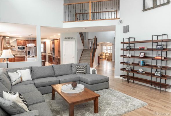 Interior, Kitchen, Living room, Pendant Lights, Recessed Lighting, Stainless Steel Appliances, Wood Texture Flooring