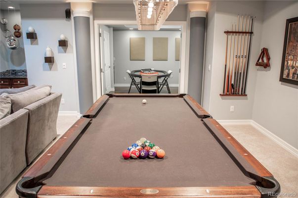 Billiard Table, Game Room, Interior