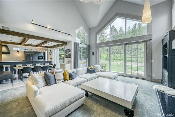 Dining room, Interior, Kitchen, Living room, Pendant Lights, Stainless Steel Appliances