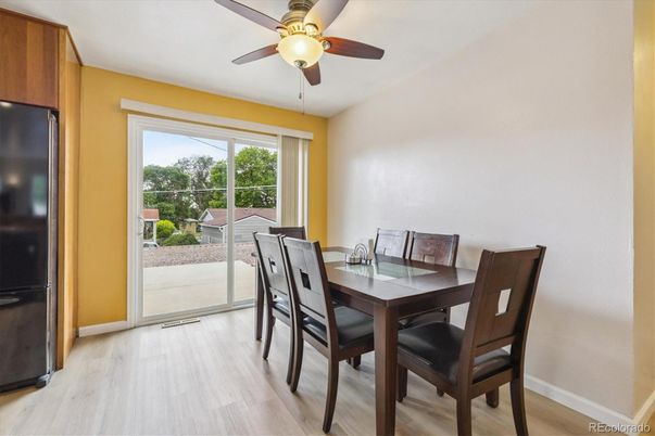 Dining room, Interior, Wood Texture Flooring