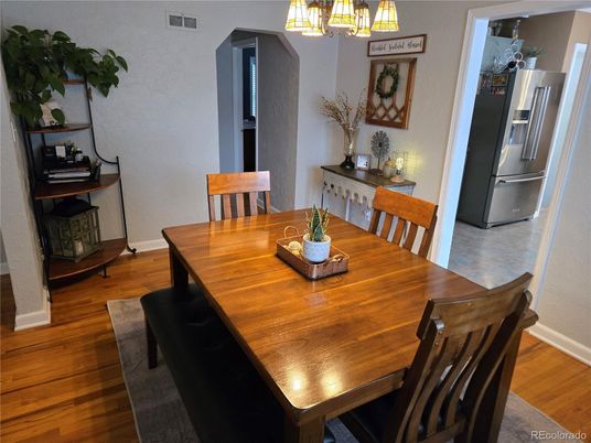 Dining room, Interior, Wood Texture Flooring