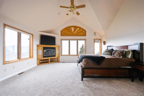 Bedroom, Fireplace, Interior
