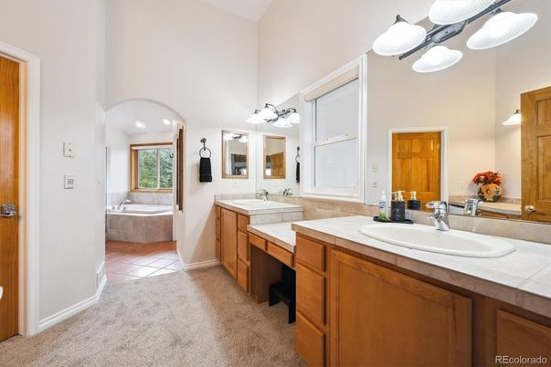 Bathroom, Dual Sink Vanities, Interior, Tile Countertops