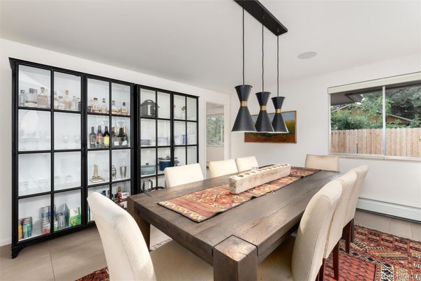 Dining room, Interior, Pendant Lights