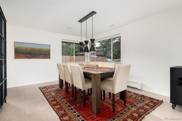 Dining room, Interior, Pendant Lights